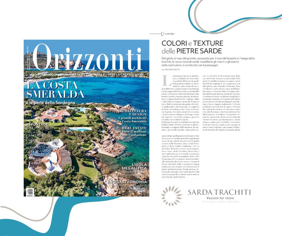 rivista orizzonti sardegna Sarda Trachiti Corongiu Pietre